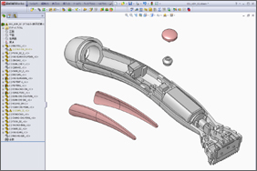 3D-CADソフトウェアによる製作。ライノセラス、ソリッドワークス等を使用し設計とモデリングを行っています。