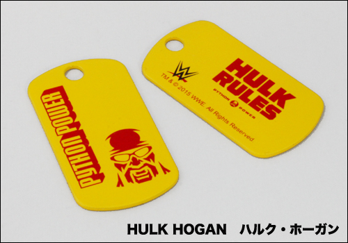 大人気WWEレスラーのドッグタグ（キーホルダー）HULK HOGAN　ハルク・ホーガン