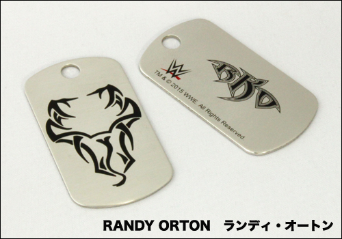 大人気WWEレスラーのドッグタグ（キーホルダー）RANDY ORTON　ランディ・オートン